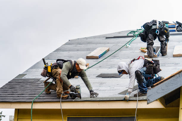 Professional Gutter Installation technician working in Greenville, OH
